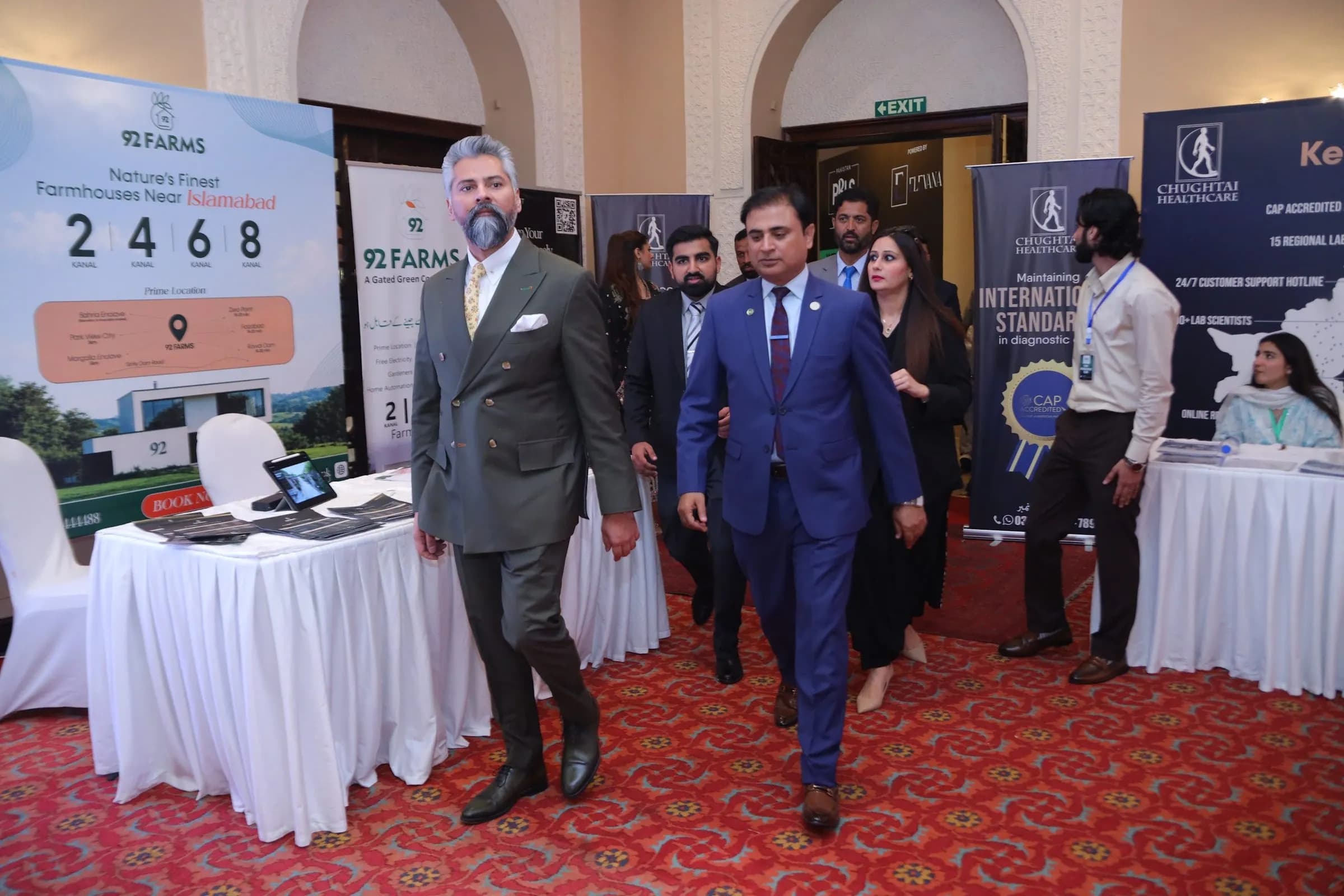 Guests touring the exhibition stands at PBLS Serena Islamabad